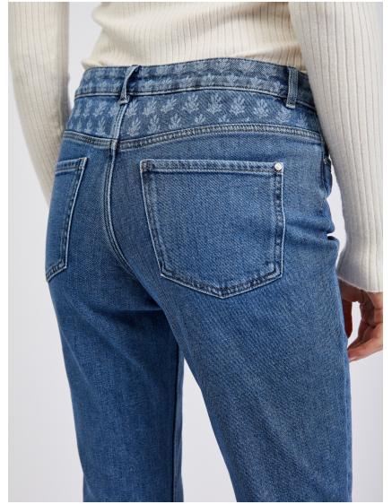 Modré dámské straight fit džíny