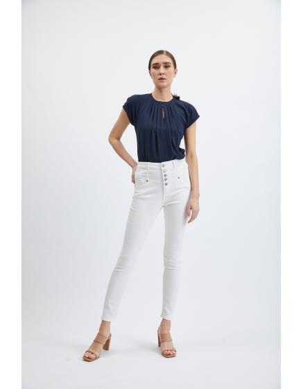 Fehér női skinny fit farmer