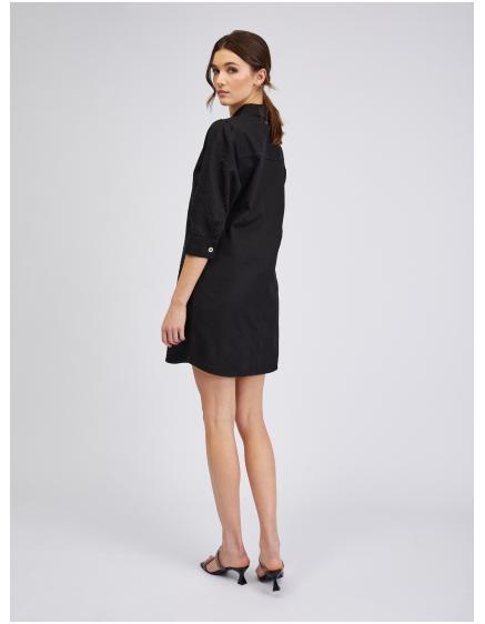 Čierne dámske džínsové šaty