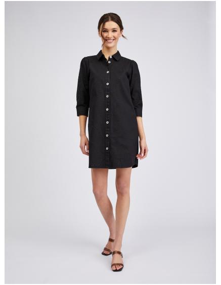 Čierne dámske džínsové šaty