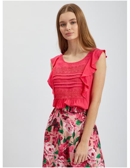 Tmavoružová dámska blúzka