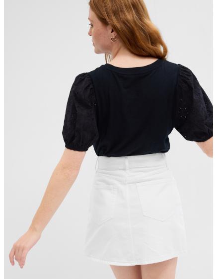 Tričko s čipkovanými rukávmi