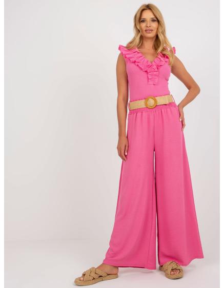 Női magas derekú nadrág PALAZZO fekete