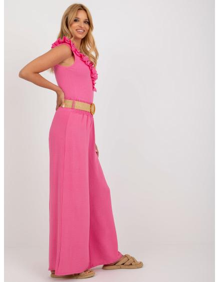 Női magas derekú nadrág PALAZZO fekete