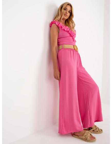 Női magas derekú nadrág PALAZZO fekete