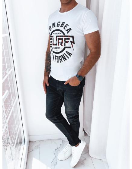 Férfi póló SALIEA nyomtatással fehér