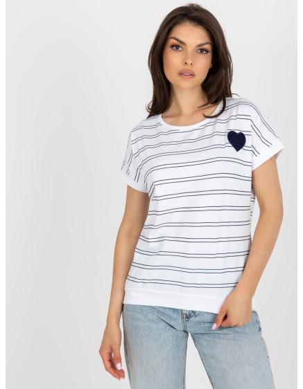 Dámska pruhovaná bavlnená blúzka ELIZBETA biela a modrá