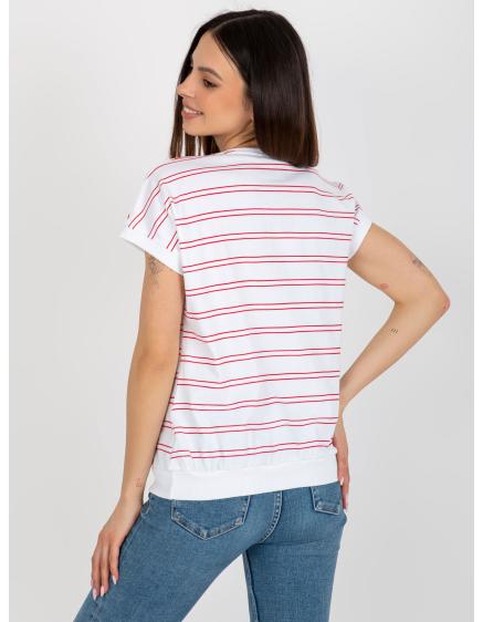 Dámska blúzka s krátkym rukávom ANGELA červená a biela