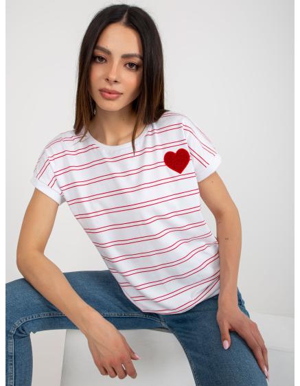 Dámska blúzka s krátkym rukávom ANGELA červená a biela