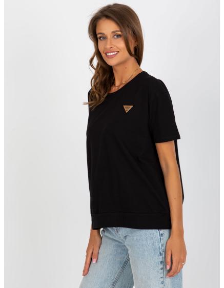 Dámská halenka s kulatým výstřihem oversize DUNGA černá  