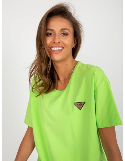 Dámská halenka s kulatým výstřihem oversize DONGA limetkově zelená  