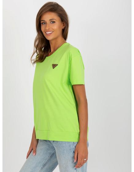 Dámská halenka s kulatým výstřihem oversize DONGA limetkově zelená  