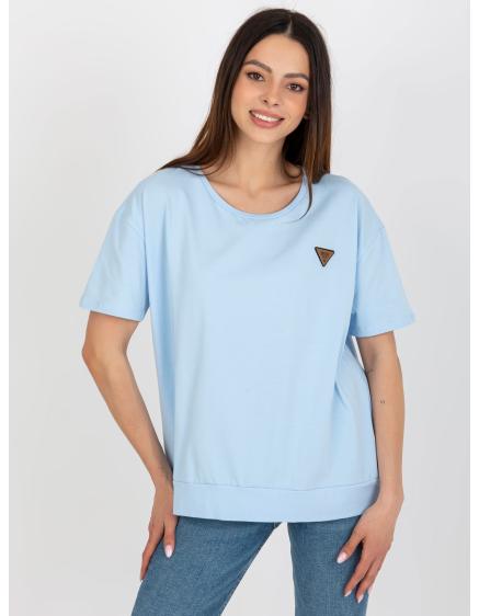 Dámská halenka s našitou kapsou oversize HOA světle modrá  