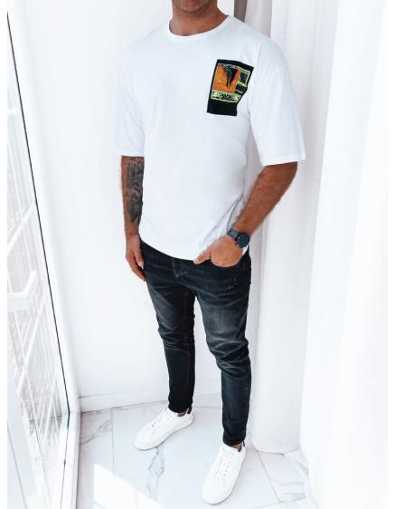 Férfi póló RISA nyomtatással fehér