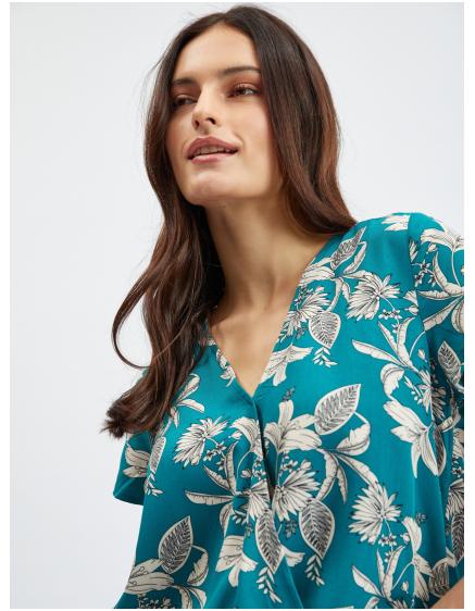 Vínová dámska kvetinová blúzka