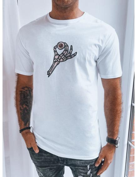 Férfi póló nyomtatott LEVA fehér