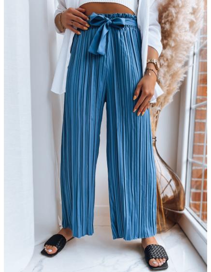 Női pliszírozott nadrág RUFFLES kék