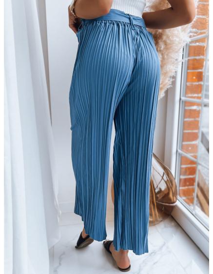 Női pliszírozott nadrág RUFFLES kék