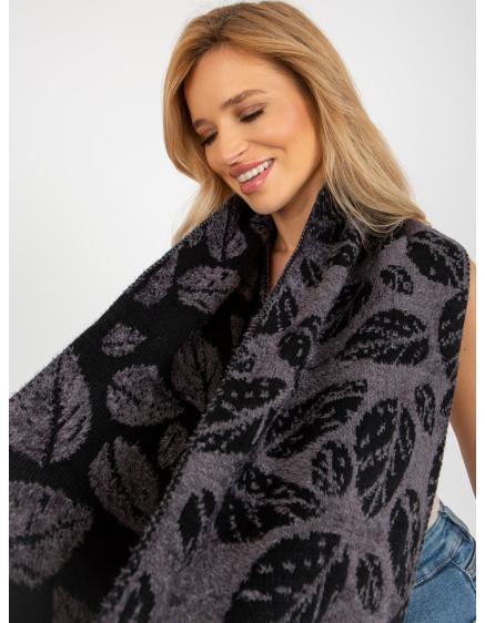 Dámsky komín pre ženy STELA tmavo sivo-čierny