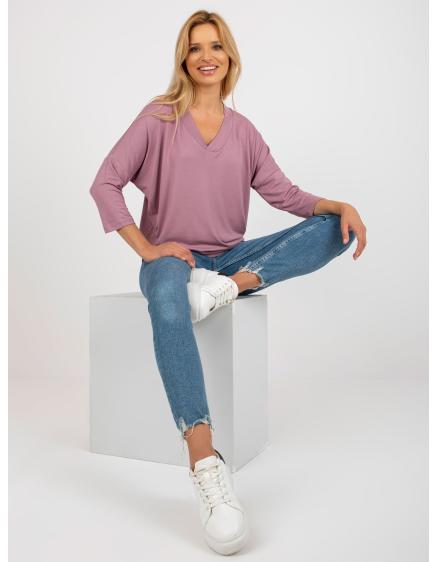 Női V-kivágású blúz BEA rózsaszín