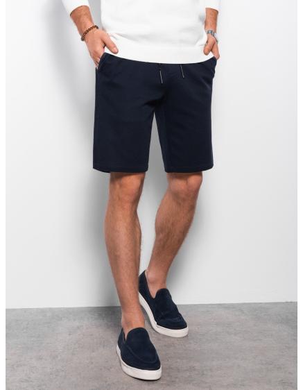 Pánske pletené šortky V1 OM-SRCS-0110 tmavomodré