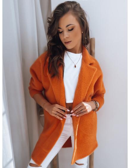 Dámsky kabát z alpaky RITA II oranžový