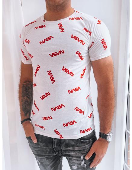 Pánske tričko s potlačou NASA biele