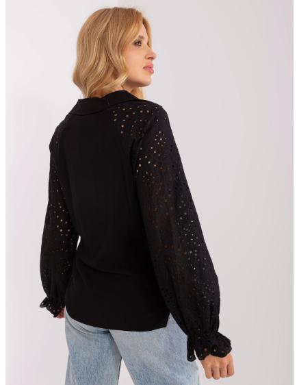 Dámska blúzka s vykrojenými rukávmi KOSSA čierna
