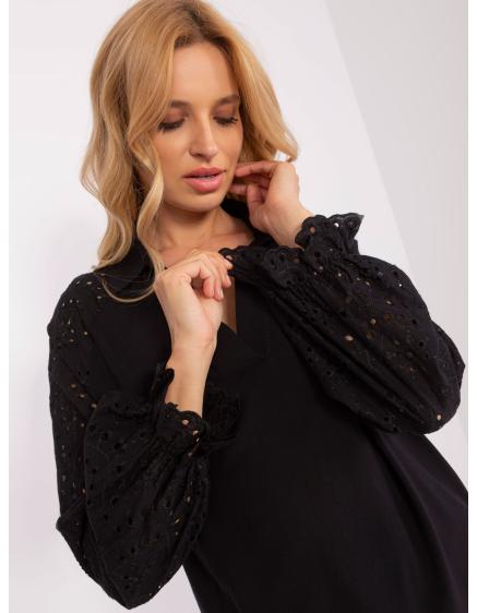 Dámska blúzka s vykrojenými rukávmi KOSSA čierna