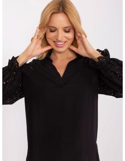 Dámska blúzka s vykrojenými rukávmi KOSSA čierna