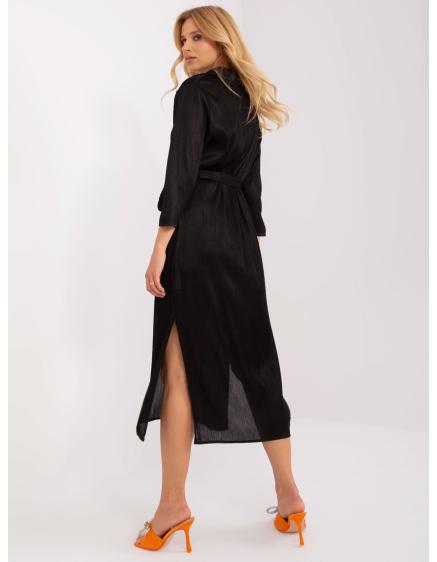 Női csíkos koktélruha CAMBIA fekete