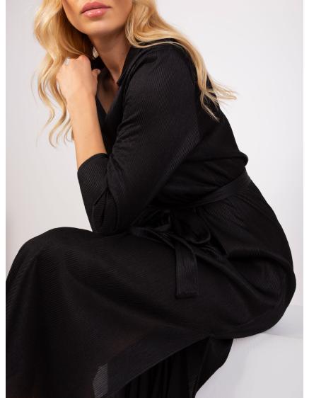 Női csíkos koktélruha CAMBIA fekete