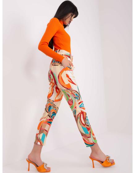 Női nyomtatott szövetnadrág IRL bézs színben