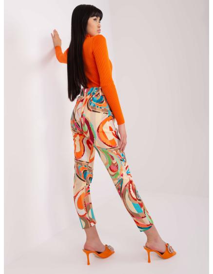 Női nyomtatott szövetnadrág IRL bézs színben