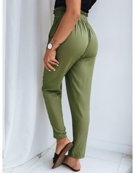 Dámské látkové kalhoty ADELIS zelené