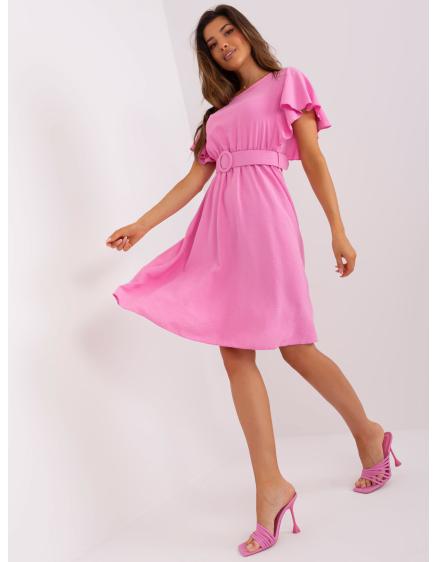 Dámské šaty s krátkým rukávem OORA růžové