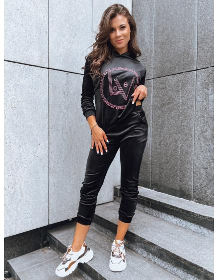 Női bársony szett VIP PRIVATE fekete