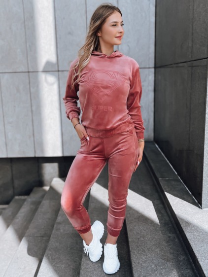 Dámska velúrová súprava VOGUE ružová