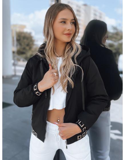 Női bomberdzseki kapucnival SELENE fekete