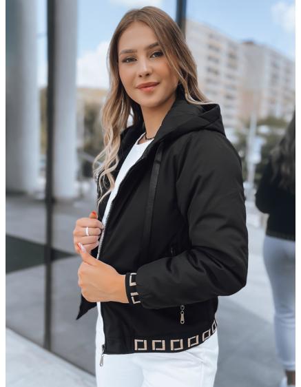 Női bomberdzseki kapucnival SELENE fekete