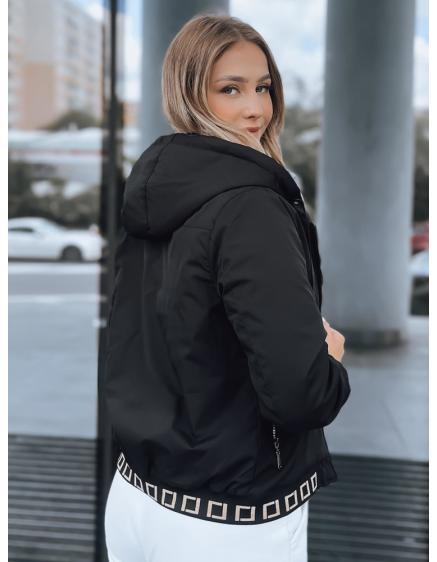 Női bomberdzseki kapucnival SELENE fekete