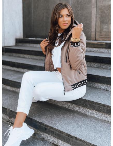 Női bomberdzseki kapucnival SELENE barna