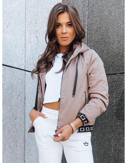Női bomberdzseki kapucnival SELENE barna