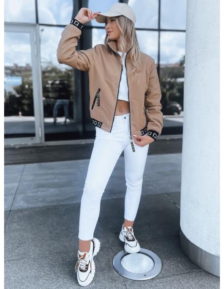 Dámska prešívaná bunda bomber HERA béžová