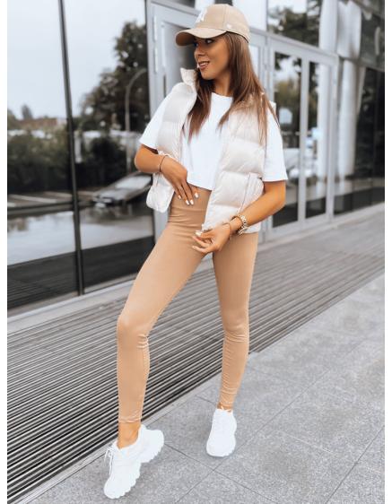 Dámské legíny pruhované JUST hnědé