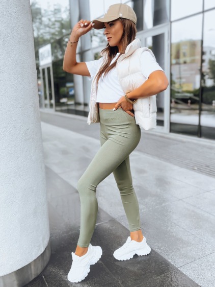 Női csíkos leggings JUST zöld