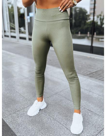 Dámské legíny pruhované JUST zelené