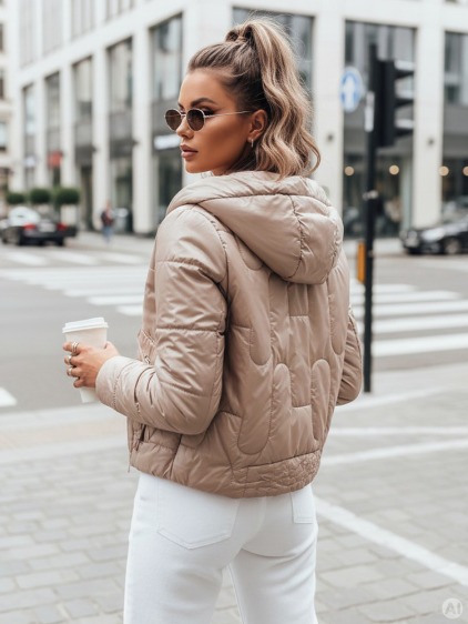 Dámska prešívaná športová bunda LILYWOOL hnedá – fotografie produktu 3
