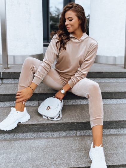 Dámska velúrová súprava SO COMFY béžová