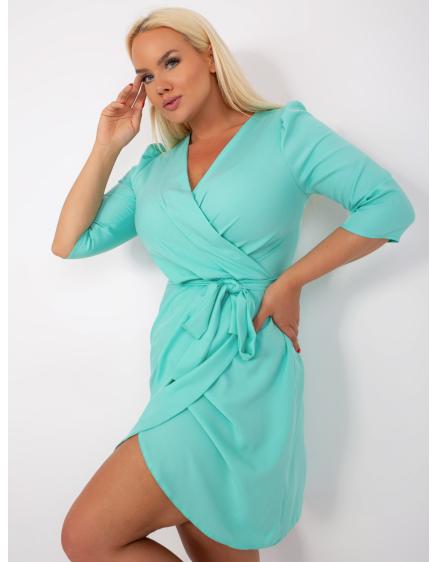 Női plus size övvel díszített ruha MILLIE menta